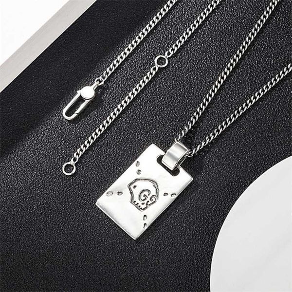 new 2023 designer jewelry bracelet necklace ring sterling skull square pendant couple trend elf accessories, Silver
new 2023 designer jewelry bracelet necklace ring sterling skull square pendant couple trend elf accessories, Silver
