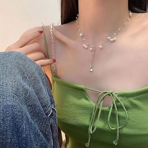 light luxury pearl necklace women's ins niche design love heart tassel collarbone chain versatile high-end sense butterfly necklace, Silver
light luxury pearl necklace women's ins niche design love heart tassel collarbone chain versatile high-end sense butterfly necklace, Silver