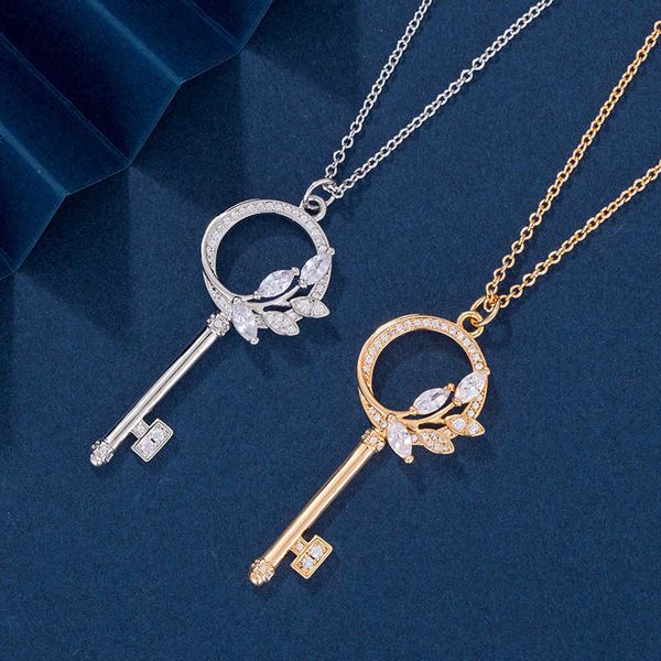 high-quality tiffayffay vine key necklace female 925 sterling silver flower leaves simple luxury horse eye diamond sweater chain, Golden;silver
high-quality tiffayffay vine key necklace female 925 sterling silver flower leaves simple luxury horse eye diamond sweater chain, Golden;silver