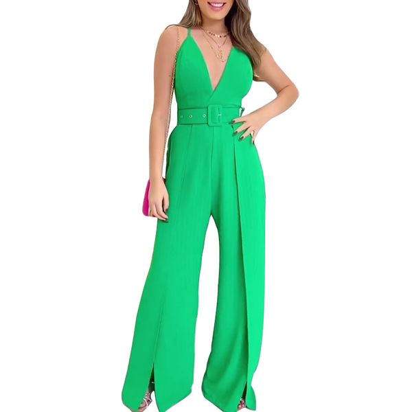 new women's jumpsuit with a belt v-neck high waisted open leg pants bodysuit rompers summer designer womens clothing split jumpsuits fo, Black;white
new women's jumpsuit with a belt v-neck high waisted open leg pants bodysuit rompers summer designer womens clothing split jumpsuits fo, Black;white