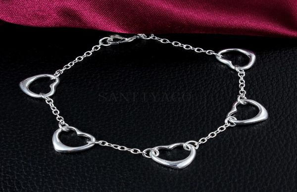 925 sterling silver plated love charm bracelets new women heart lovers fashion jewelry women gifts3596428, Black
925 sterling silver plated love charm bracelets new women heart lovers fashion jewelry women gifts3596428, Black