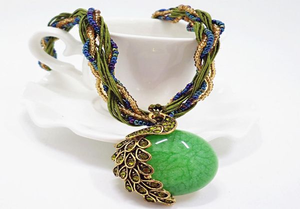 new fashion vintage peacock stone pendant necklace bohemia style multilayer beads chain retro necklaces women charm jewelry8074338, Silver
new fashion vintage peacock stone pendant necklace bohemia style multilayer beads chain retro necklaces women charm jewelry8074338, Silver