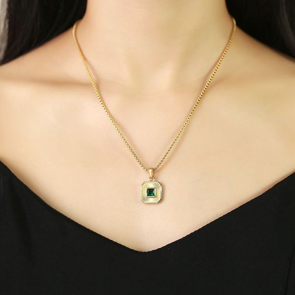 women's pendnat necklace personalized and trendy stainless steel square pendant necklace inlay cubic zirconia jewelry gift yw37pn-1616, Golden;silver
women's pendnat necklace personalized and trendy stainless steel square pendant necklace inlay cubic zirconia jewelry gift yw37pn-1616, Golden;silver