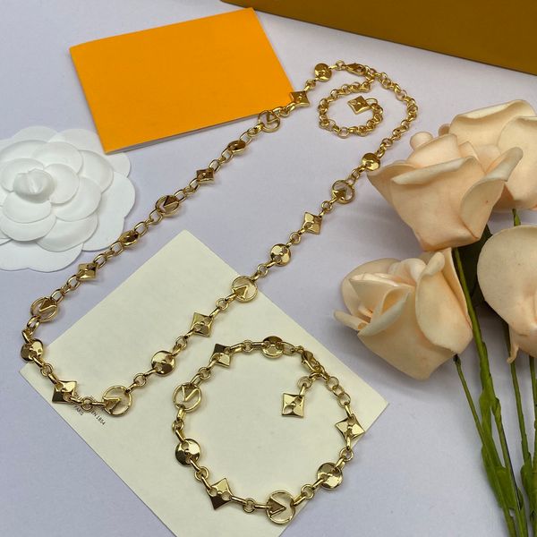 fashion designer women necklace bracelet jewelry set girls valentine's day love gift pendant bracelet necklace bangle y23086, Silver
fashion designer women necklace bracelet jewelry set girls valentine's day love gift pendant bracelet necklace bangle y23086, Silver