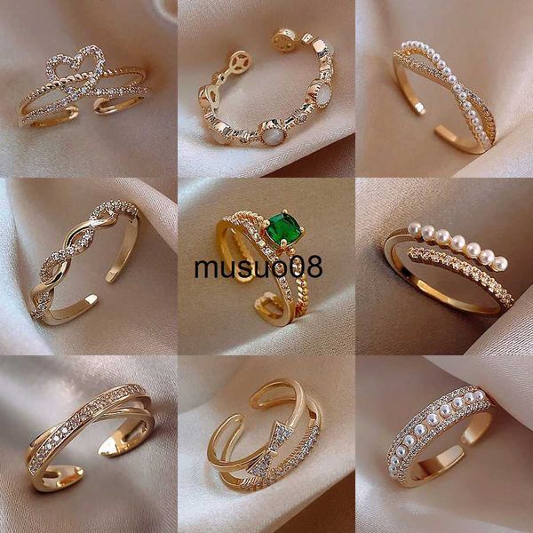 band rings lats luxury gold color pearl zircon rings for woman 2021 vintage open ring party joint ring fashion elegant jewelry gifts j230602, Silver
band rings lats luxury gold color pearl zircon rings for woman 2021 vintage open ring party joint ring fashion elegant jewelry gifts j230602, Silver