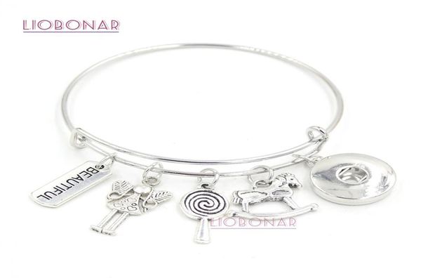 new arrival diy snap jewelry beautiful little girl lollipop rocking horse charm bracelet bangle snap button bracelets for teenth g9410237, Golden;silver
new arrival diy snap jewelry beautiful little girl lollipop rocking horse charm bracelet bangle snap button bracelets for teenth g9410237, Golden;silver