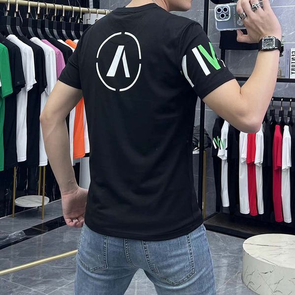 short sleeve t-shirt men's slim trend letter printing mercerized cotton round neck male tees summer causal comfortable handsome clothi, White;black
short sleeve t-shirt men's slim trend letter printing mercerized cotton round neck male tees summer causal comfortable handsome clothi, White;black