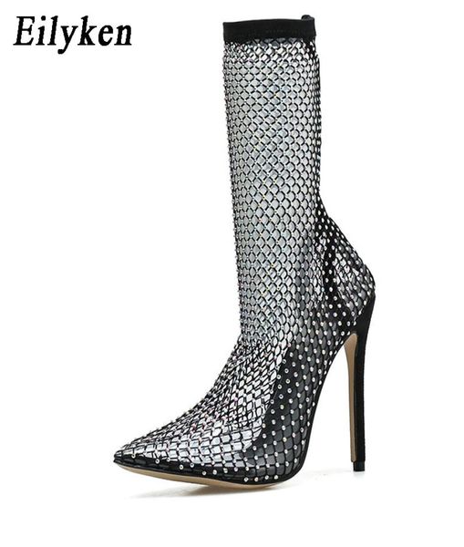 eilyken new design crystal rhinestone mesh stretch fabric sock boots fashion pvc transparent pointed toe shoes high 9081147, Black
eilyken new design crystal rhinestone mesh stretch fabric sock boots fashion pvc transparent pointed toe shoes high 9081147, Black