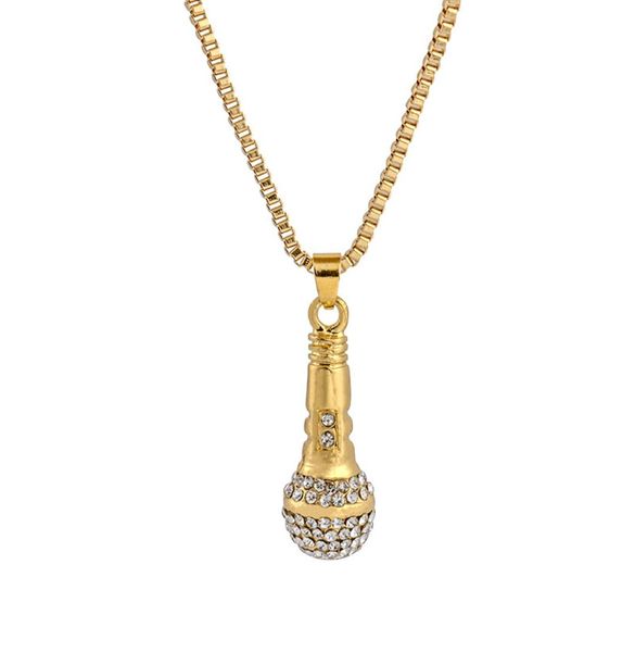 hip hop gold color titanium stainless steel ice out bling music stereoscopic microphone pendant necklace for men jewelry9140902, Silver
hip hop gold color titanium stainless steel ice out bling music stereoscopic microphone pendant necklace for men jewelry9140902, Silver