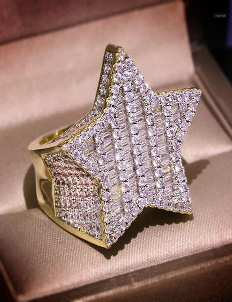 big bling zircon stone gold hip hop star pentagram ring for women man fashion jewelry 2020 new wedding engagement ring16142937, Golden;silver
big bling zircon stone gold hip hop star pentagram ring for women man fashion jewelry 2020 new wedding engagement ring16142937, Golden;silver