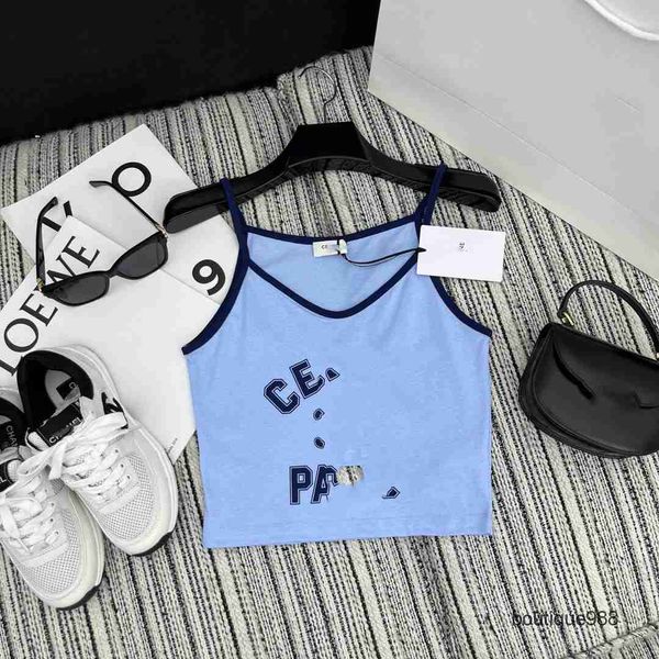 23 summer new ce style casual versatile style age reducing spicy girl contrast color letter printing short sling strap, White
23 summer new ce style casual versatile style age reducing spicy girl contrast color letter printing short sling strap, White