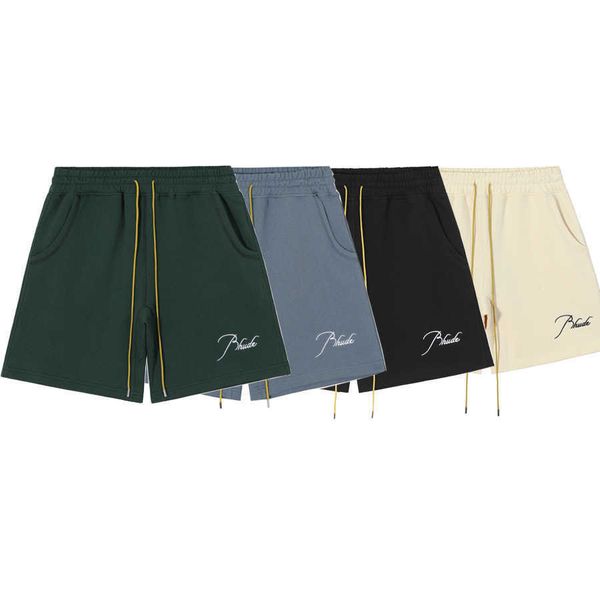 wfyw 2023 men's and women's high street shorts fashion designer brand rhude american summer casual capris letter embroidered terry, White;black
wfyw 2023 men's and women's high street shorts fashion designer brand rhude american summer casual capris letter embroidered terry, White;black