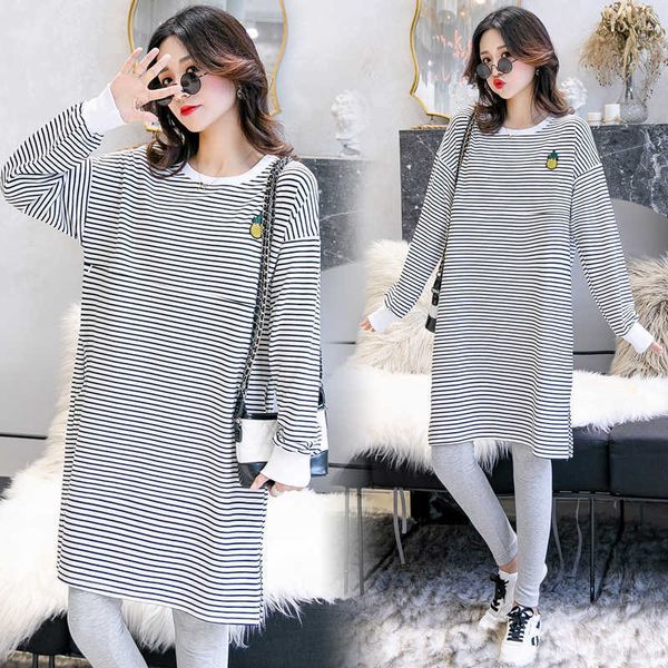 maternity dresses sweet striped sweatshirt women's pregnant women's o-neck loose dress spring dress pregnant women's dress g2, White
maternity dresses sweet striped sweatshirt women's pregnant women's o-neck loose dress spring dress pregnant women's dress g2, White