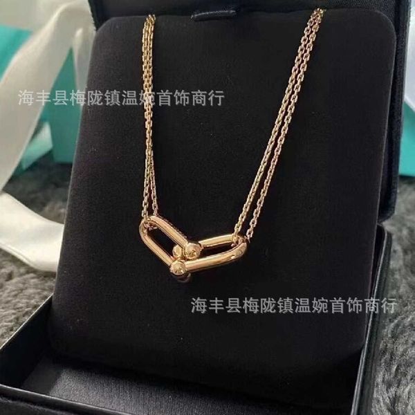 internet celebrity seiko high editiffayon tiffayffay u-shaped interlocking necklace for women 18k rose gold double chain clavicle light luxu, Black
internet celebrity seiko high editiffayon tiffayffay u-shaped interlocking necklace for women 18k rose gold double chain clavicle light luxu, Black