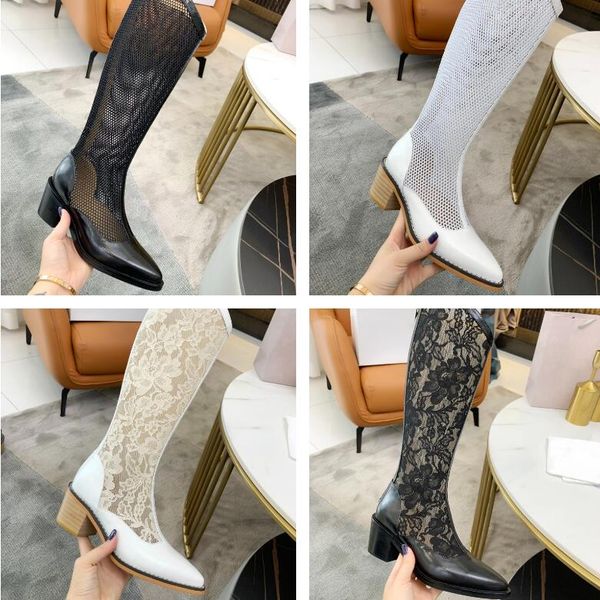 designer summer boots luxury breathable genuine leather mesh pointed boots women hollow out v-shaped knee boots fashion external wear casual, Black
designer summer boots luxury breathable genuine leather mesh pointed boots women hollow out v-shaped knee boots fashion external wear casual, Black