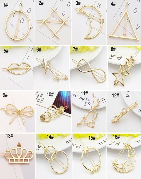 new promotion trendy vintage circle lip moon triangle hair pin clip hairpin pretty womens girls gift metal wedding jewelry accesso1897808, Golden;silver
new promotion trendy vintage circle lip moon triangle hair pin clip hairpin pretty womens girls gift metal wedding jewelry accesso1897808, Golden;silver