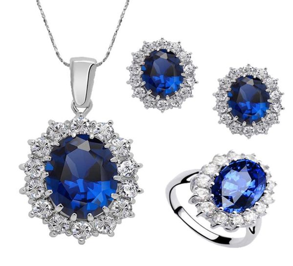 earrings necklace blue crystal stone brides earring ring for women african jewelry sets fashion wedding2509872, Silver
earrings necklace blue crystal stone brides earring ring for women african jewelry sets fashion wedding2509872, Silver