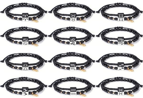 2pcsset 12 zodiac bracelet beaded strands handmade rope braided couple bracelets friendship jewelry3884075, Black
2pcsset 12 zodiac bracelet beaded strands handmade rope braided couple bracelets friendship jewelry3884075, Black