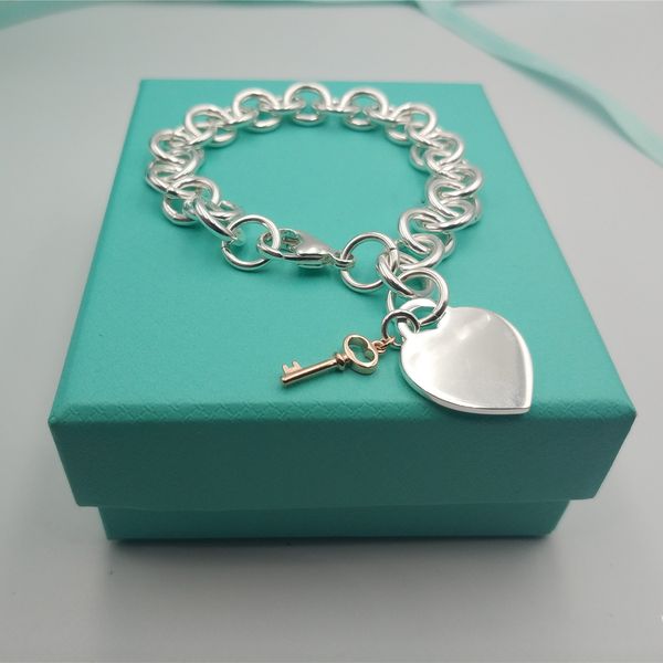love bracelet fine jewelry heart bracelet for women gold charm bracelet pulseiras famous designer jewelry splashed heart key pendant chains, Golden;silver
love bracelet fine jewelry heart bracelet for women gold charm bracelet pulseiras famous designer jewelry splashed heart key pendant chains, Golden;silver