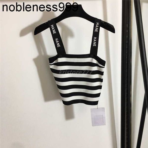 2022 womens summer knit tee with letter print milan runway cotton striped slash neck designer crop t-shirt clothing high end pullovers vest, White
2022 womens summer knit tee with letter print milan runway cotton striped slash neck designer crop t-shirt clothing high end pullovers vest, White