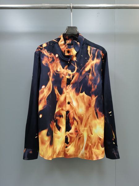 highquality brand mens long sleeve shirt exquisite flame print design us size shirt luxury designer casual shirt, White;black
highquality brand mens long sleeve shirt exquisite flame print design us size shirt luxury designer casual shirt, White;black