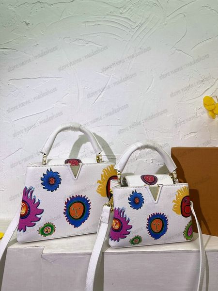 womens designer capucines handbags pm mm colorful faces yk designers luxurys white leather tote dots collaboration purse m21726 yayoi kusama
womens designer capucines handbags pm mm colorful faces yk designers luxurys white leather tote dots collaboration purse m21726 yayoi kusama