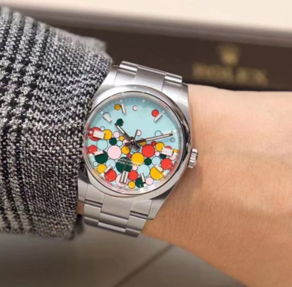 2023 men's watch automatic mechanical movement stainless steel case 41mm color calendar design fashion casual wristwatch, Slivery;brown
2023 men's watch automatic mechanical movement stainless steel case 41mm color calendar design fashion casual wristwatch, Slivery;brown