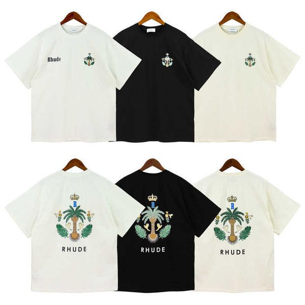 c6lc 2023 men's and women's t shirts fashion designer brand rhude crown tree joyride quality cotton short sleeve loose underlay, White;black
c6lc 2023 men's and women's t shirts fashion designer brand rhude crown tree joyride quality cotton short sleeve loose underlay, White;black