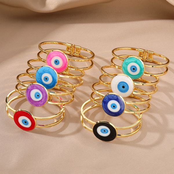s3712 copper gold plated quicksand enamel evil eye bangle bracelet for women blue eyes bracelets, Black
s3712 copper gold plated quicksand enamel evil eye bangle bracelet for women blue eyes bracelets, Black