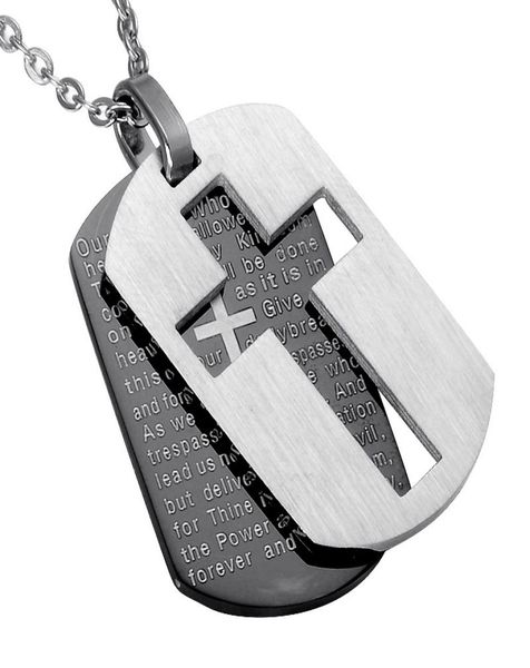 cross necklaces pendants christian jewelry bible lords prayer dog tags gold color stainless steel christmas gift for men5900195, Silver
cross necklaces pendants christian jewelry bible lords prayer dog tags gold color stainless steel christmas gift for men5900195, Silver