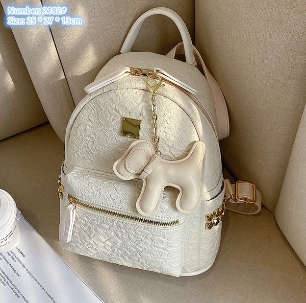 factory wholesale ladies shoulder bag 2 colors solid color embossed leather handbag sweet plug-in cartoon fashion backpack personality rivet
factory wholesale ladies shoulder bag 2 colors solid color embossed leather handbag sweet plug-in cartoon fashion backpack personality rivet
