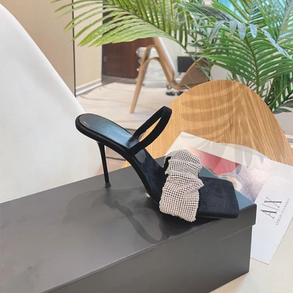 high heel slipper shoes women blingbling summer bridesmaid wedding party office lady formal evening outfits footwear full packages, Black
high heel slipper shoes women blingbling summer bridesmaid wedding party office lady formal evening outfits footwear full packages, Black