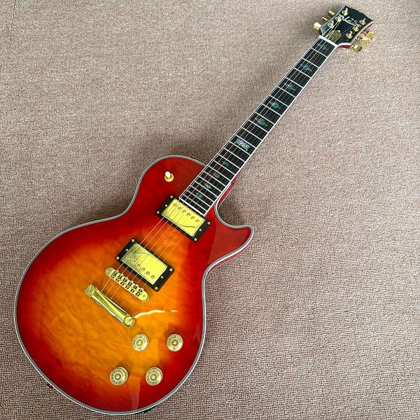 custom shop, lp custom electric guitar, front and rear quilted maple 22 frets rosewood binding, ing
custom shop, lp custom electric guitar, front and rear quilted maple 22 frets rosewood binding, ing
