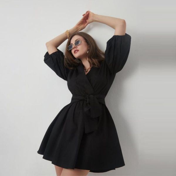 dresses robe dresses for women lace up puff wrist sleeve vneck causal dress high waist aline vintage elegant solid vestidos ladies, Black;gray
dresses robe dresses for women lace up puff wrist sleeve vneck causal dress high waist aline vintage elegant solid vestidos ladies, Black;gray