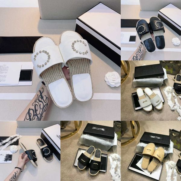 classic women luxury pearls diamond c slides slippers designer outer wear sandals thick bottom straw woven fisherman hemp rope non-slip slip, Black
classic women luxury pearls diamond c slides slippers designer outer wear sandals thick bottom straw woven fisherman hemp rope non-slip slip, Black