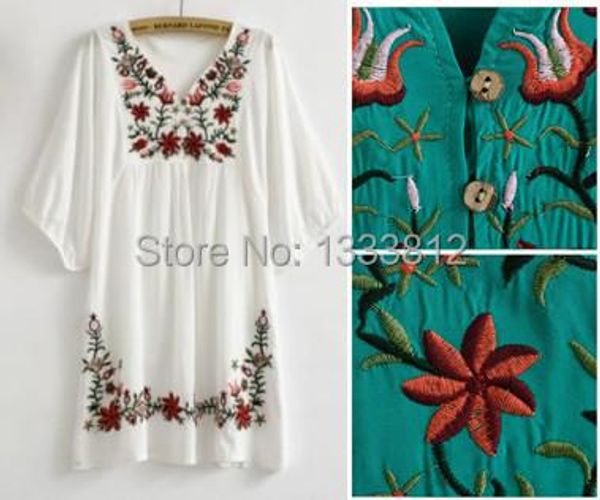 dresses vintage 70s mexican ethnic flower embroidery dresses women boho hippie casual dress women clothing women vestidos, Black;gray
dresses vintage 70s mexican ethnic flower embroidery dresses women boho hippie casual dress women clothing women vestidos, Black;gray