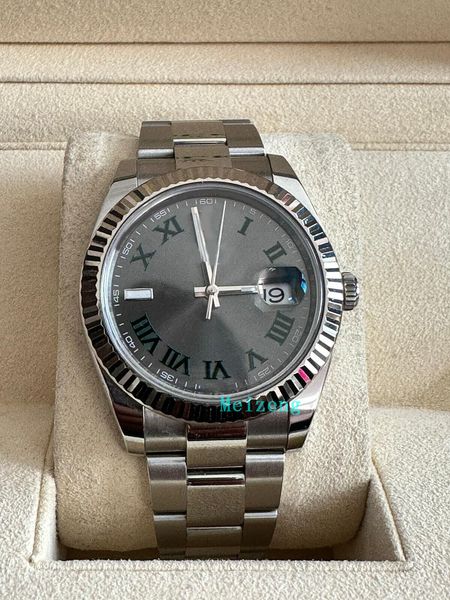 luxury wristwatch brand new men's automatic watches datejust 41mm 126334 oyster steel wimbledon dial oyster bracelet, Slivery;brown
luxury wristwatch brand new men's automatic watches datejust 41mm 126334 oyster steel wimbledon dial oyster bracelet, Slivery;brown