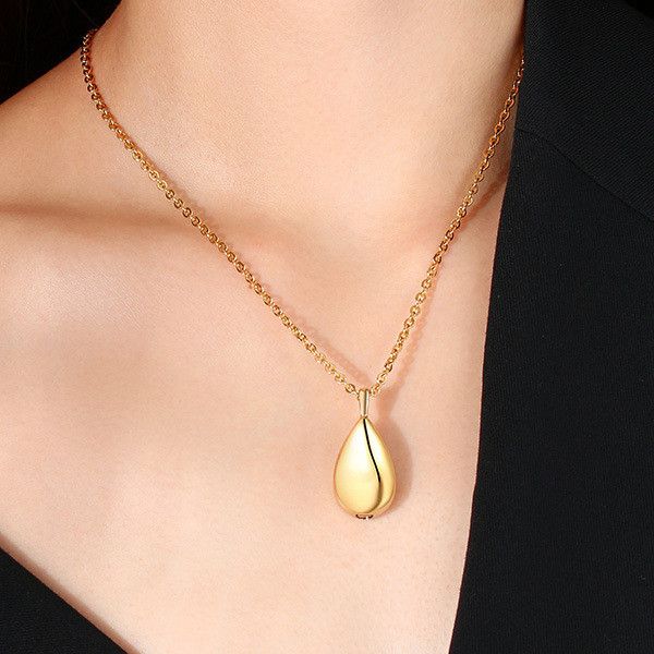 women's pendnat necklace personalized and trendy stainless steel water drop pendant necklace openable for pet urns jewelry gift yw48pn-, Golden;silver
women's pendnat necklace personalized and trendy stainless steel water drop pendant necklace openable for pet urns jewelry gift yw48pn-, Golden;silver