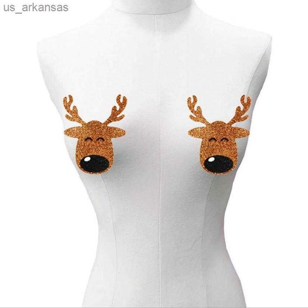 10pairs (20 pcs) /lot new women's breast pasties festival nipple covers love brown little elk glitter christmas milk paste l230523
10pairs (20 pcs) /lot new women's breast pasties festival nipple covers love brown little elk glitter christmas milk paste l230523