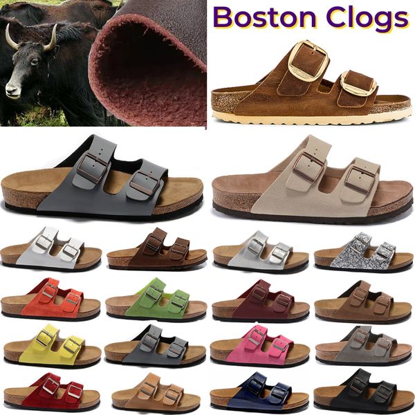 2023 sandals boston clog oiled leather bag head pull cork suede men designer slides autumn winter loafers shoes classic tan brown black mens
2023 sandals boston clog oiled leather bag head pull cork suede men designer slides autumn winter loafers shoes classic tan brown black mens