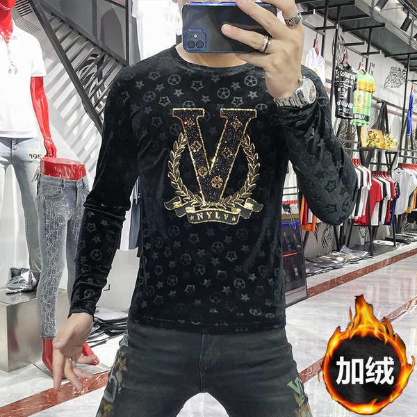droppshing autumn embroidered winter embossed men long sleeve tshirt printing round neck plus fur tshirt leisure slim vpc, White;black
droppshing autumn embroidered winter embossed men long sleeve tshirt printing round neck plus fur tshirt leisure slim vpc, White;black