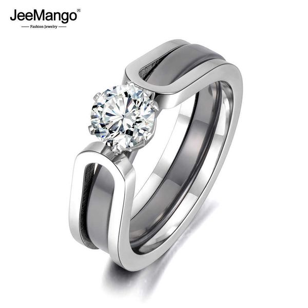 solitaire ring jeemango 2 in 1 blackwhite ceramic crystal wedding ring jewelry for women aaa cubic zirconia stainless steel engagement jr180, Golden;silver
solitaire ring jeemango 2 in 1 blackwhite ceramic crystal wedding ring jewelry for women aaa cubic zirconia stainless steel engagement jr180, Golden;silver