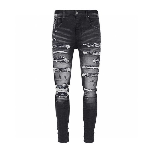 designer stack jeans european jean men embroidery quilting ripped for trend brand vintage pant mens fold slim skinny fashion jeans sstraight, Blue
designer stack jeans european jean men embroidery quilting ripped for trend brand vintage pant mens fold slim skinny fashion jeans sstraight, Blue