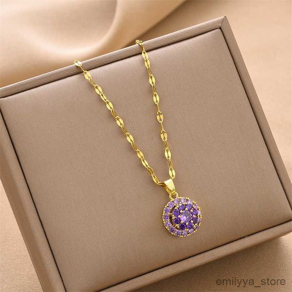 pendant necklaces cubic rotatable round pendant necklace women's stainless steel water wave chain necklaces jewelry, Silver
pendant necklaces cubic rotatable round pendant necklace women's stainless steel water wave chain necklaces jewelry, Silver
