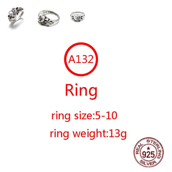 a132 s925 sterling silver ring personalized fashion punk hip hop style peach heart cross flower couple letter shaped jewelry lover gift
a132 s925 sterling silver ring personalized fashion punk hip hop style peach heart cross flower couple letter shaped jewelry lover gift
