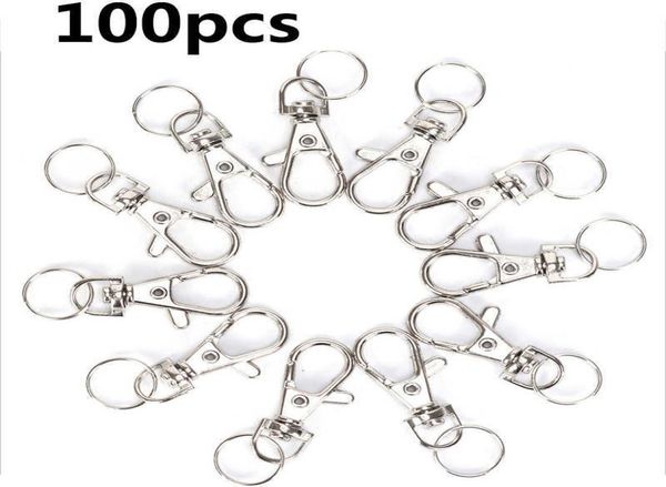 100pcslot swivel lobster clasp clips key hook keychain split key ring findings clasps for keychains making h09153049467, Silver
100pcslot swivel lobster clasp clips key hook keychain split key ring findings clasps for keychains making h09153049467, Silver