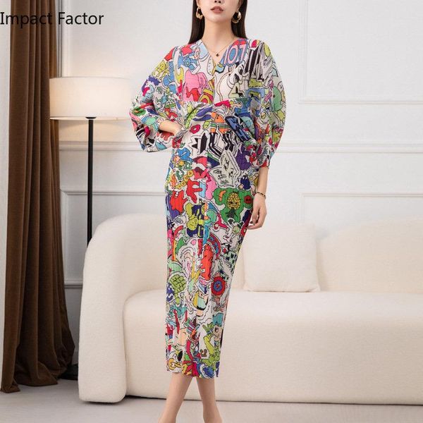 dresses miyake pleated dress women's 2023 spring new graffiti printed bat sleeve vneck long dress at leisure party, Black;gray
dresses miyake pleated dress women's 2023 spring new graffiti printed bat sleeve vneck long dress at leisure party, Black;gray