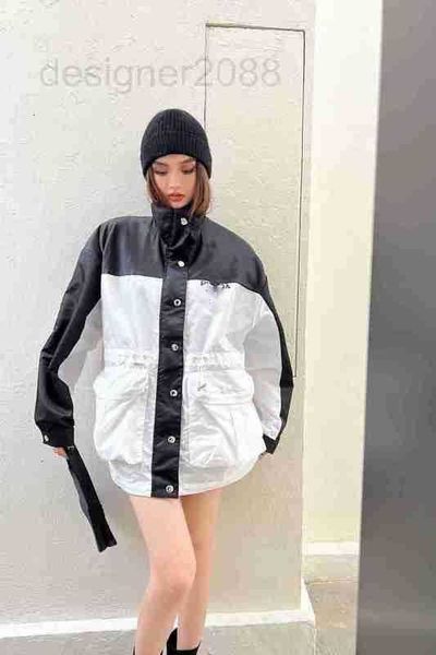 women's trench coats designer 2023 early spring new casual versatile standing neck long sleeve black and white panel nylon charge coat, Tan;black
women's trench coats designer 2023 early spring new casual versatile standing neck long sleeve black and white panel nylon charge coat, Tan;black