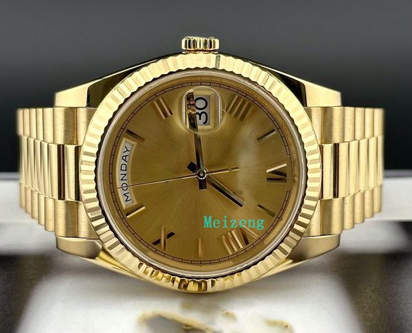 luxury wristwatch brand new men's automatic watches day-date 40 president 18k yellow gold men's watch roman dial 228238, Slivery;brown
luxury wristwatch brand new men's automatic watches day-date 40 president 18k yellow gold men's watch roman dial 228238, Slivery;brown