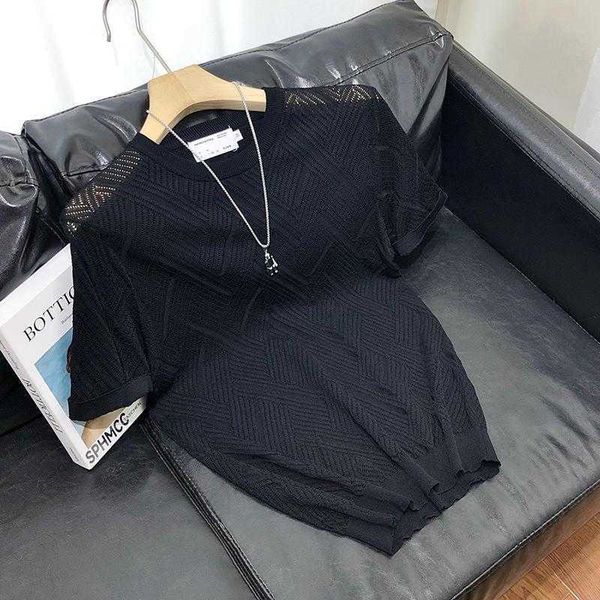 new short sleeve knitting tshirt men slim streetwear color contrast t shirt men tee shirt homme social club outfits tshirt xxn, White;black
new short sleeve knitting tshirt men slim streetwear color contrast t shirt men tee shirt homme social club outfits tshirt xxn, White;black